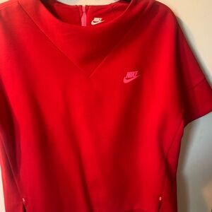 Nike Red Tee with White Swoosh